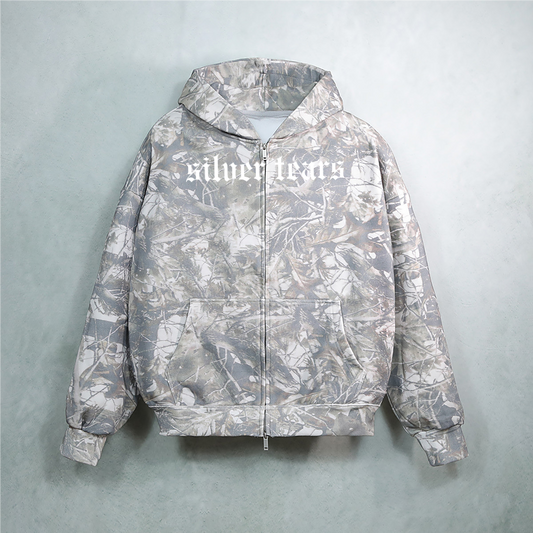 Unisex 100% Cotton Heavyweight French Terry Camo Zip-Up Hoodie (400 GSM)