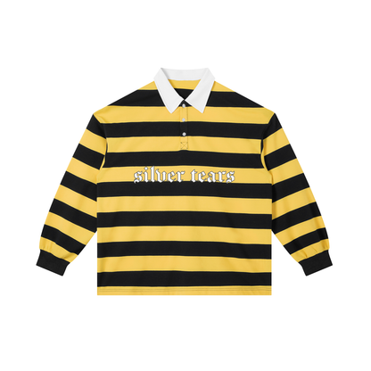 Color Block Stripe Polo Shirt